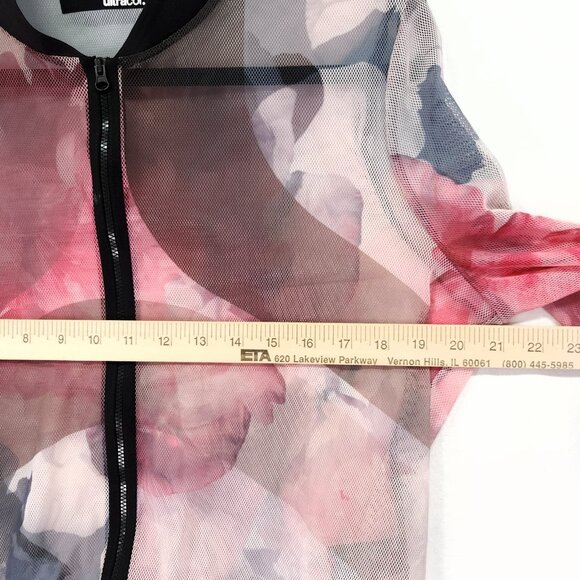 Ultracor Mesh Jacket Size Small Full Zip Sheer Floral Multi Sports Wear - Picture 4 of 12